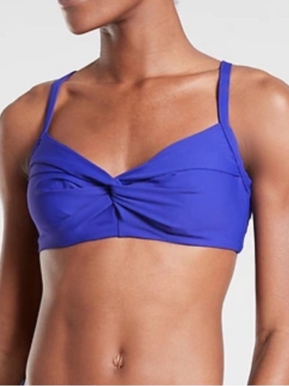 Athleta Twist-Up Bikini Top in Yacht Blue Size 34 C/D